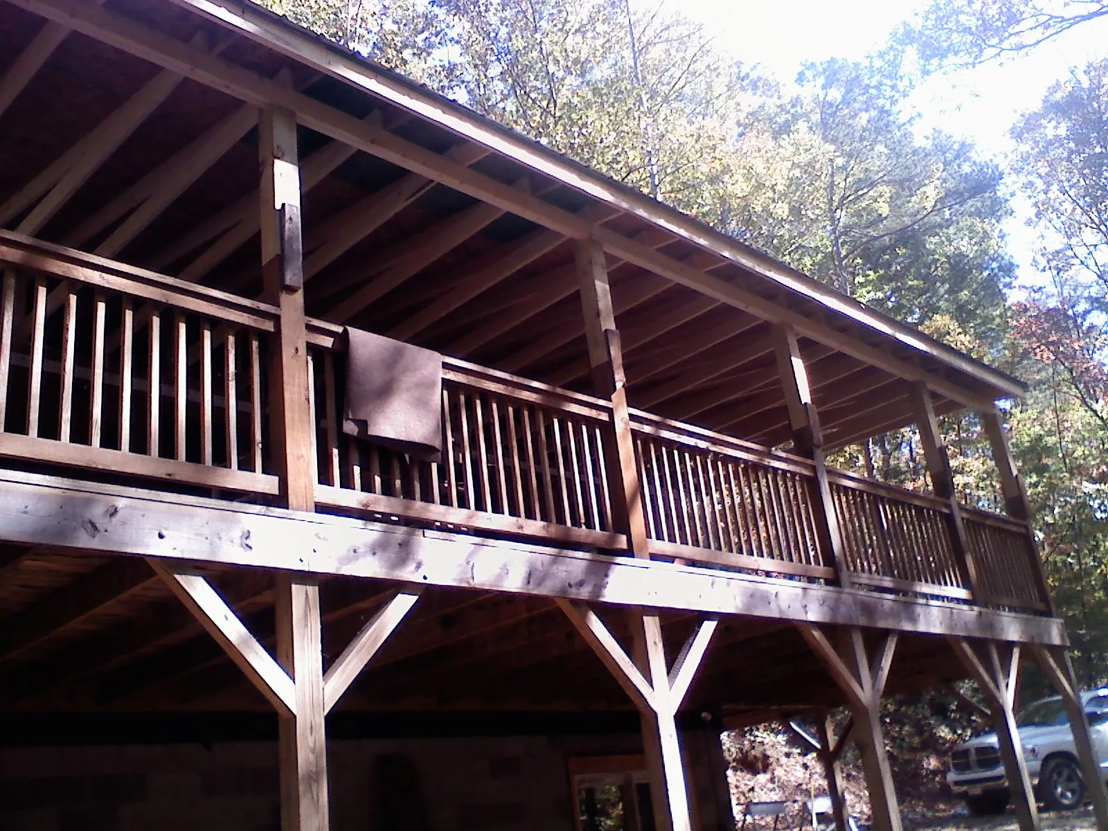 Timber framing under a new elevated porch and deck — Roof Leak Repair in Spring Glen by Roofing Brothers